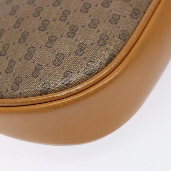 GUCCI Micro GG Supreme Shoulder Bag PVC Beige Gold Auth BA5021 - Picture 12 of 16